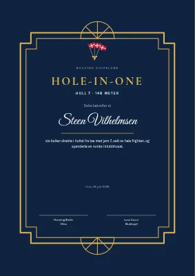Diplom — hole in one