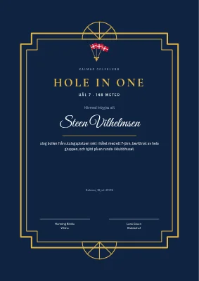 Diplom — hole in one