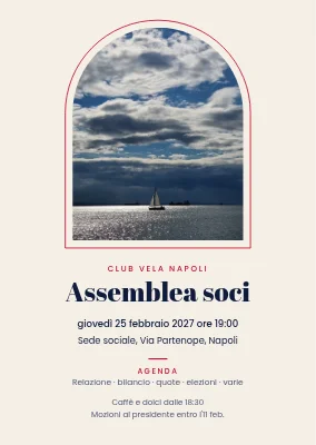 Assemblea generale del circolo velico — invito
