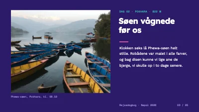 Side 3 af Rejsedagbog — trekking i Nepal
