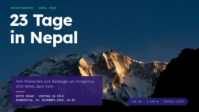 Seite 1 von Reisetagebuch — Trekking in Nepal
