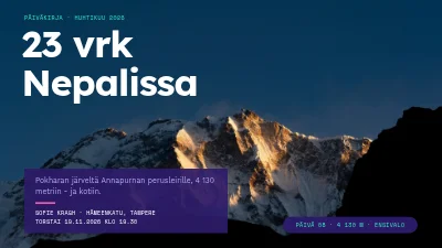 Matkapäiväkirja — vaellus Nepalissa