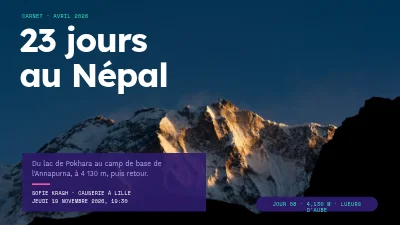 Carnet de voyage — trek au Népal