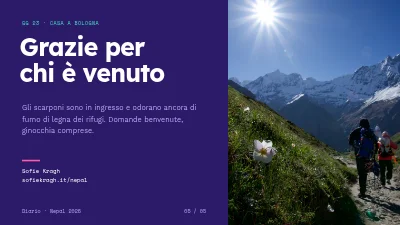 Pagina 5 di Diario di viaggio — trekking in Nepal