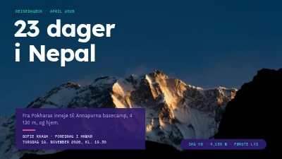 Reisedagbok — trekking i Nepal