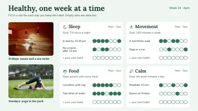 Healthy, one week at a time