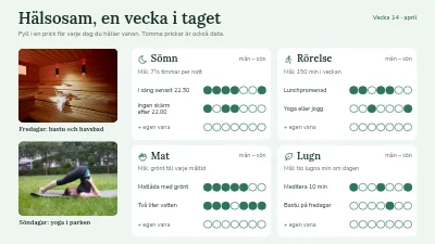 Hälsosam, en vecka i taget