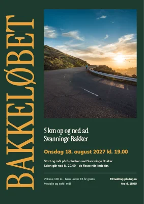 Bakkeløbet 5 km — plakat
