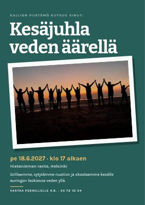 Kesäjuhla vesistön äärellä
