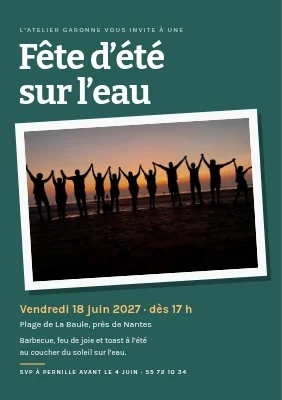 Fête d'été au bord de l'eau