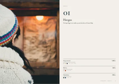 Side 8–9 af Lookbook for dansk tøjmærke – 48 sider