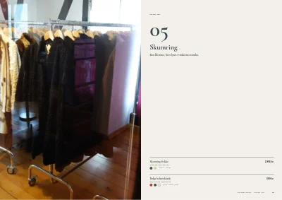 Side 16–17 af Lookbook for dansk tøjmærke – 48 sider