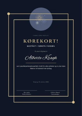 Diplom — bestået køreprøve