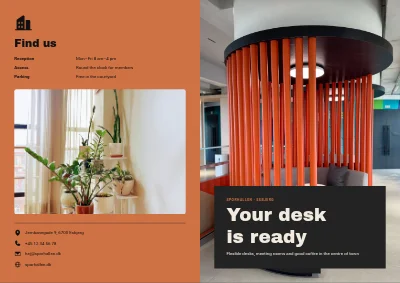 Coworking: desks and offices