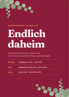 Einweihungsfeier — Eukalyptus in den Ecken