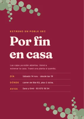 Fiesta de inauguración — eucalipto en las esquinas