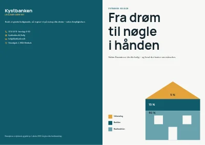 Omslag af Rådgivningsbrochure om boliglån for pengeinstitut – 8 sider