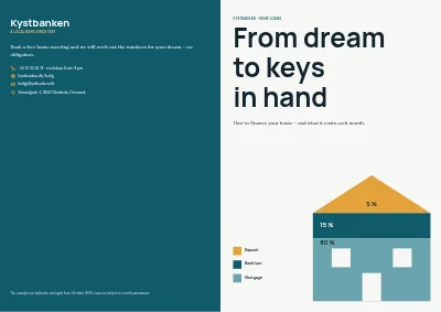 Copertina di Advice brochure on home loans for a bank – 8 pages