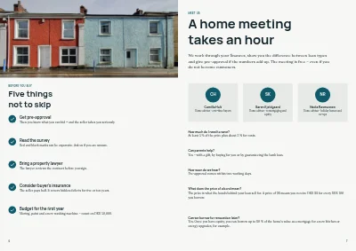 Pagine 6–7 di Advice brochure on home loans for a bank – 8 pages