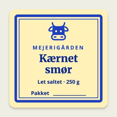 Kærnet smør med dobbeltramme