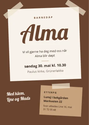 Dåp med teipede kort — Nørrebro