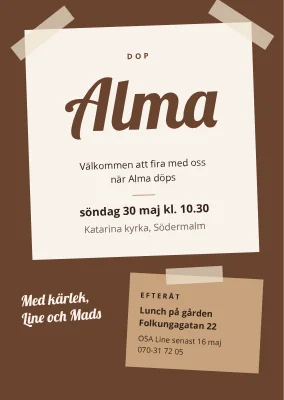 Dop med tejpade kort — Nørrebro