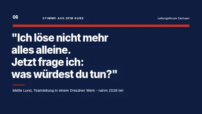 Seite 6 von Führungskräfteentwicklung — ein Kurs für neue Führungskräfte