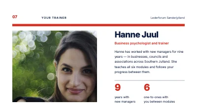 Page 7 of Leadership development — a course for new managers