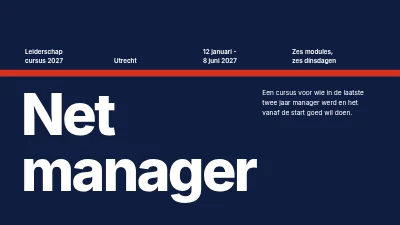 Pagina 1 van Leiderschapsontwikkeling — een cursus voor nieuwe managers
