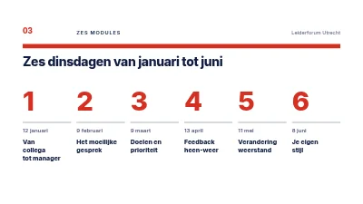 Pagina 3 van Leiderschapsontwikkeling — een cursus voor nieuwe managers