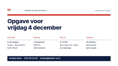 Pagina 8 van Leiderschapsontwikkeling — een cursus voor nieuwe managers