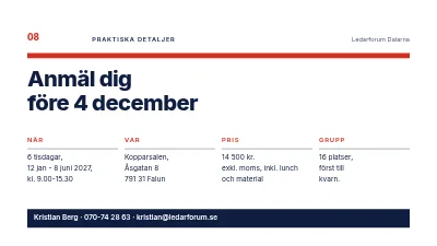 Sida 8 av Ledarskapsutveckling — en kurs för nya chefer