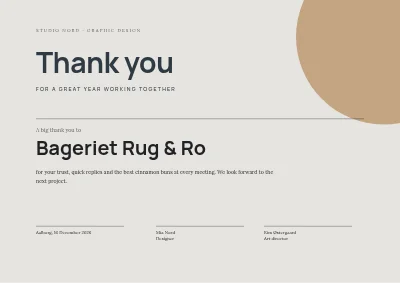 Thank you for working with us