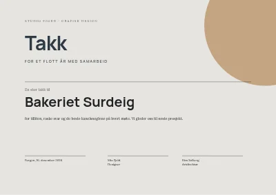 Takk for samarbeidet