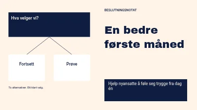 Side 1 av En bedre første måned