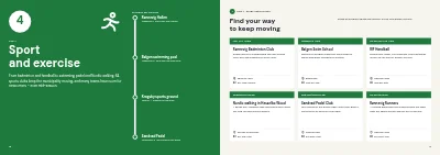 Pages 18–19 of Culture and leisure catalogue for a municipality – 48 pages