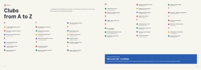 Pages 42–43 of Culture and leisure catalogue for a municipality – 48 pages