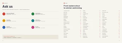 Pages 46–47 of Culture and leisure catalogue for a municipality – 48 pages