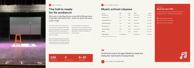 Pages 8–9 of Culture and leisure catalogue for a municipality – 48 pages