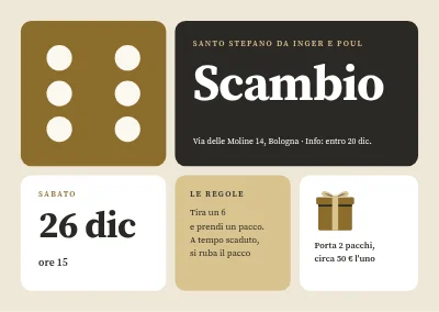 Scambio di regali — invito con i dadi