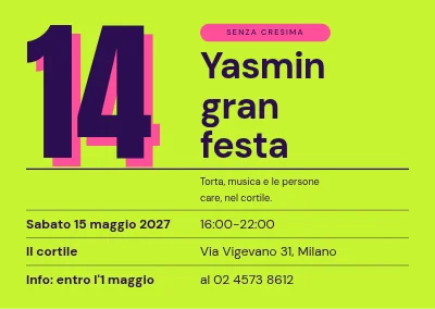 Festa di non-cresima — 14 gigante in verde lime neon