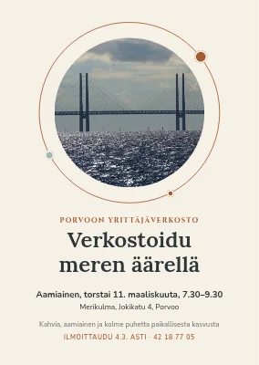 Verkostoitumisaamiainen Juutinrauman äärellä — Dragør