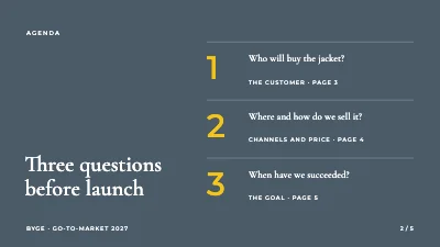 Page 2 of Go-to-market — product launch