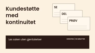 Side 1 av Kundestøtte med kontinuitet