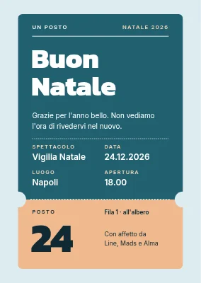 Biglietto di Natale — un biglietto per il Natale