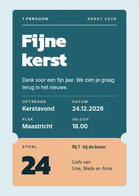 Kerstkaart — een kaartje naar kerst
