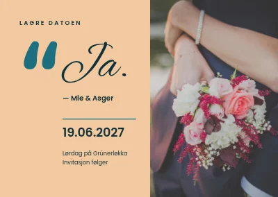 Lagre datoen — «Ja.» i anførselstegn