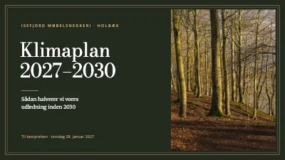 Side 1 af Klimaplan — møbelsnedkeri