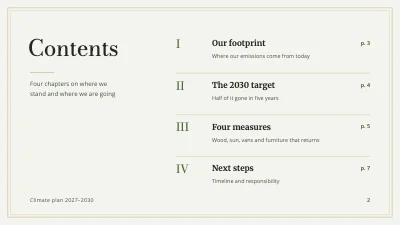 Page 2 of Climate plan — furniture maker