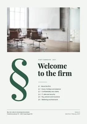 Staff handbook — law firm